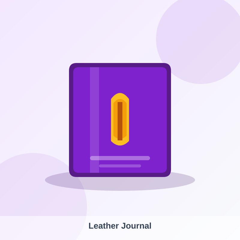 Leather Journal with Batik Cover